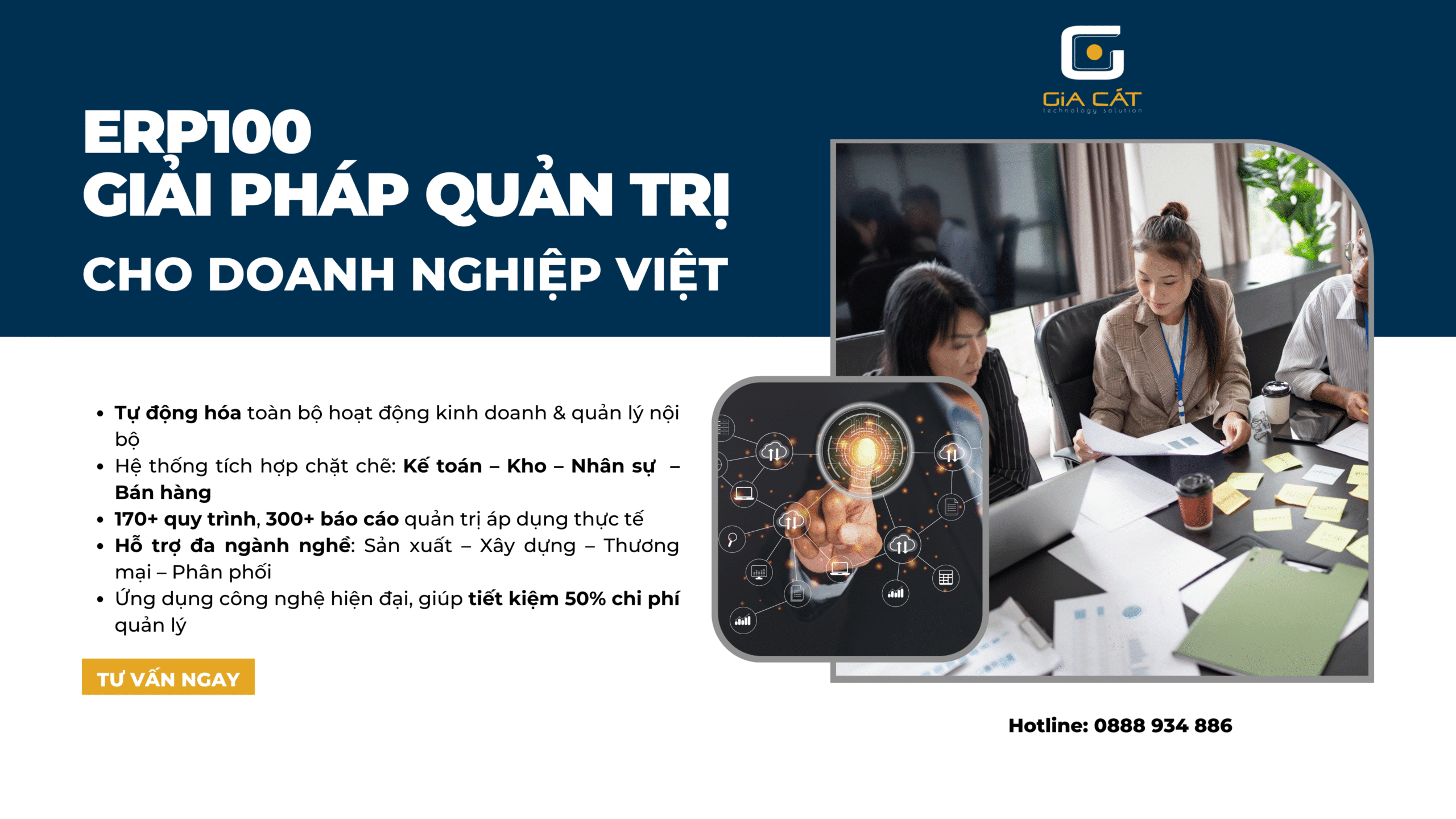 Sự khác biệt trong Giải Pháp ERP100 Công Ty Gia Cát